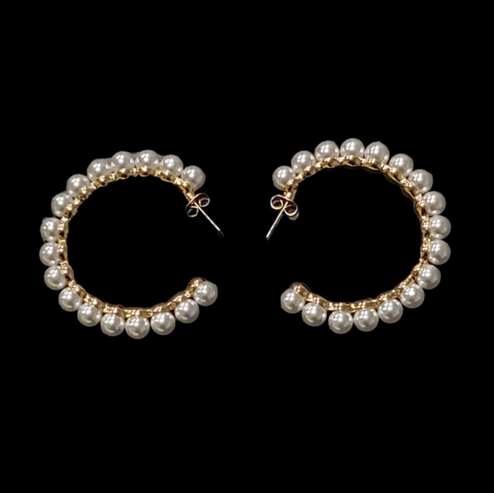 Faux Pearl Earrings